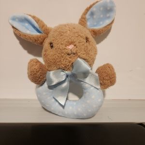 Cute Dan Dee Collector's Choice brown bunny ring rattle.